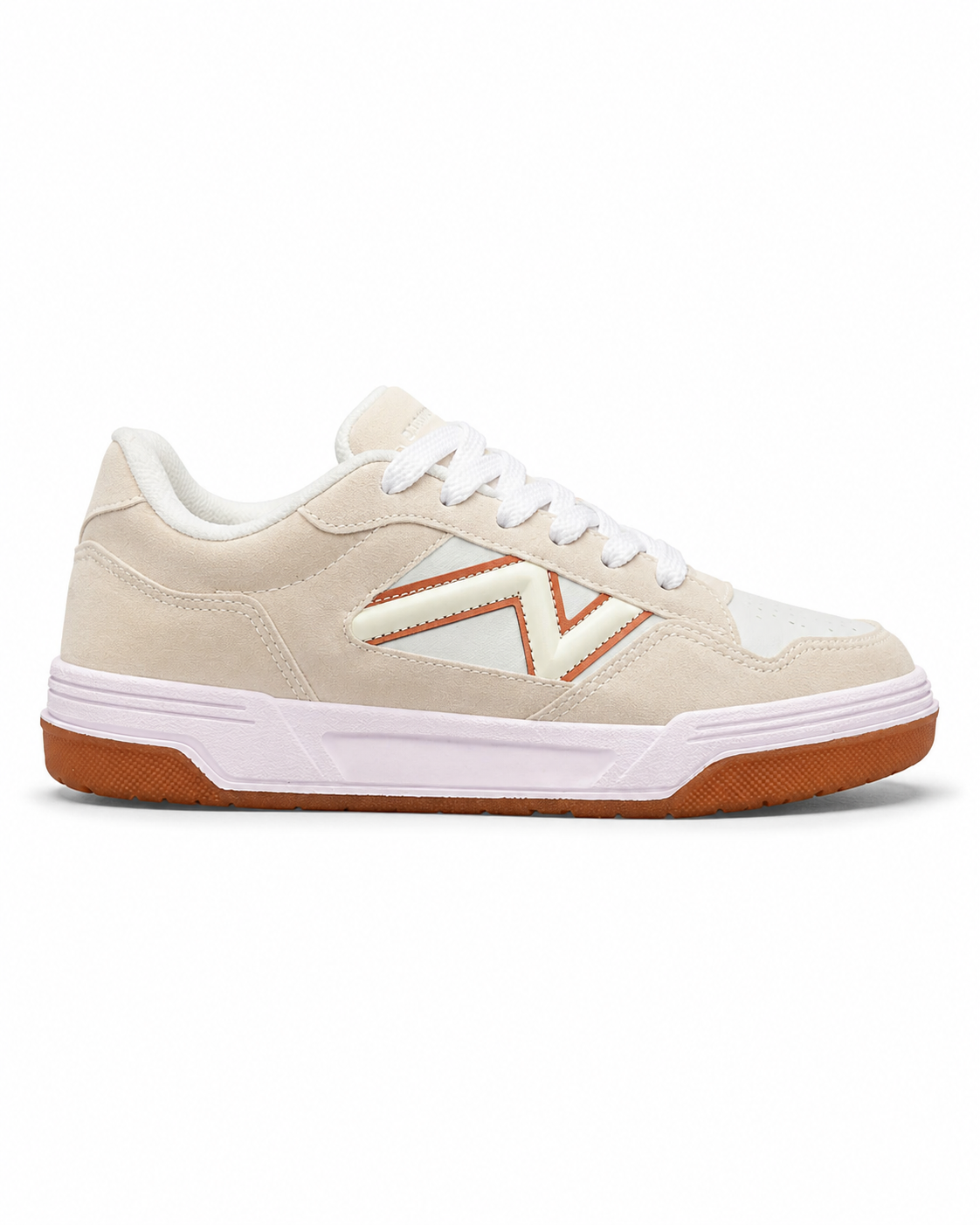 Tênis Casual Jet Crazy Urban Street Off White / Caramelo