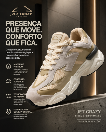 Tênis Jet-Crazy Chunky Beige Feminino