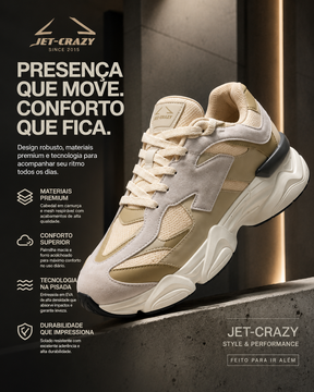Tênis Jet-Crazy Chunky Beige Feminino
