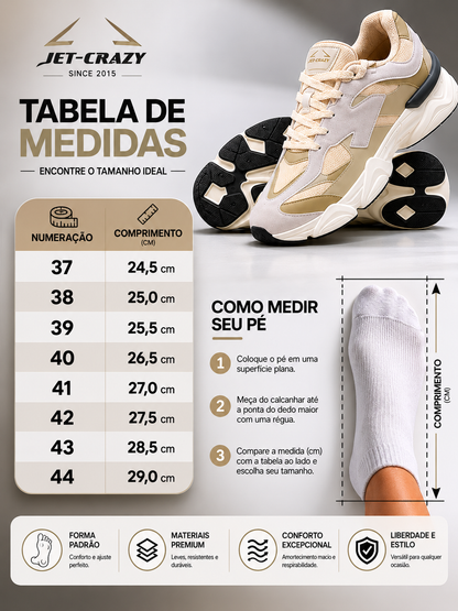 Tênis Jet-Crazy Chunky Beige Feminino