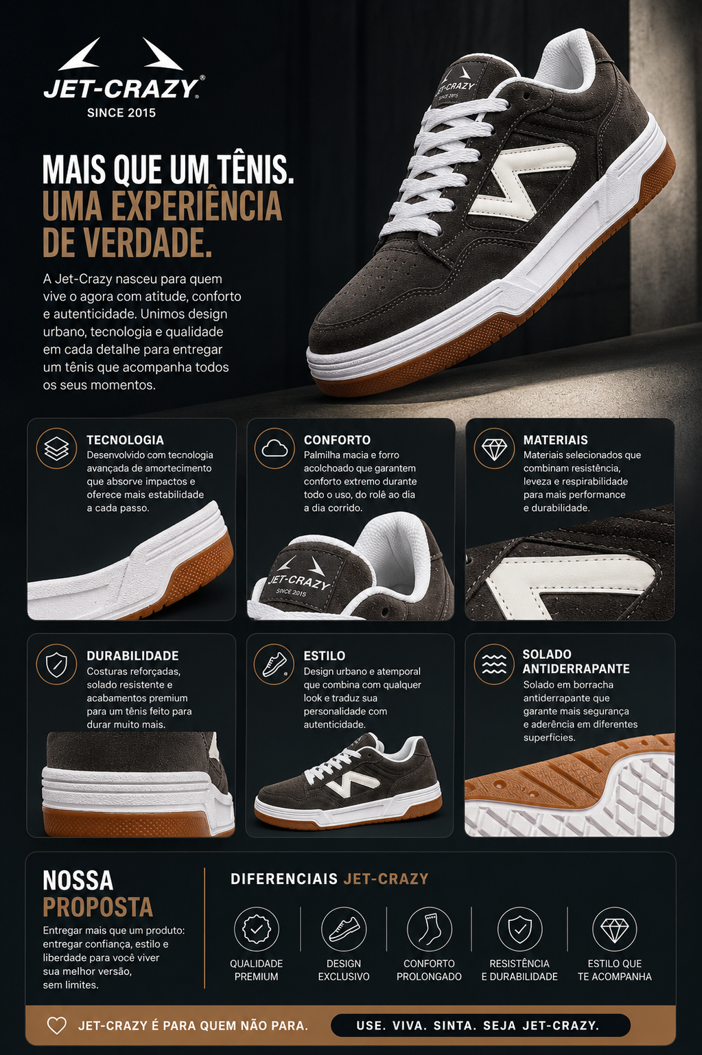 Tênis Jet-Crazy Urban Street Brown