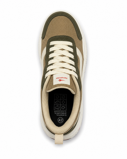 Tênis Ortotênis Casual Urban Trail Bege/Oliva – Masculino