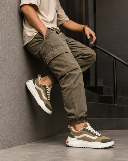 Tênis Ortotênis Casual Urban Trail Bege/Oliva – Masculino