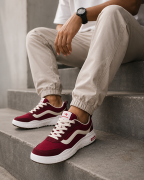 Tênis Ortotênis Casual Urban Vermelho Bordô – Unissex