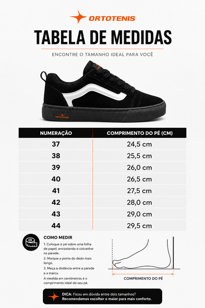 Tênis Ortotenis Urban Wave Black