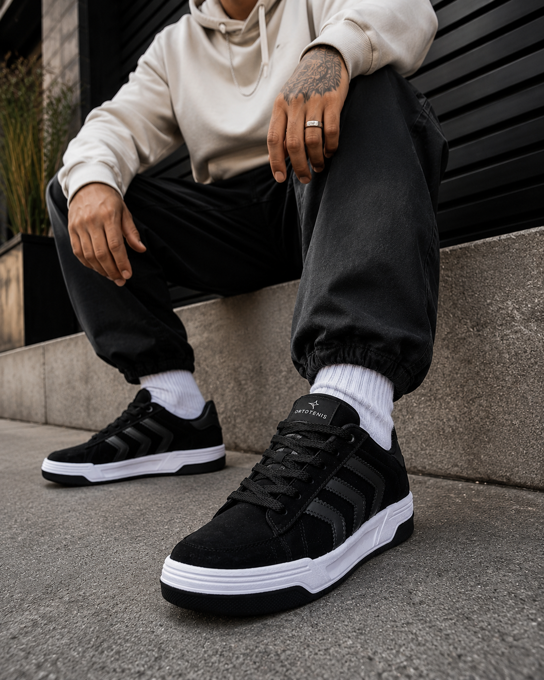 Tênis Ortotenis Original Sneakers Urban Motion Black/White