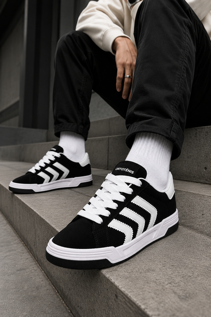 Tênis Casual Ortotênis Urban Street Preto/Branco – Masculino
