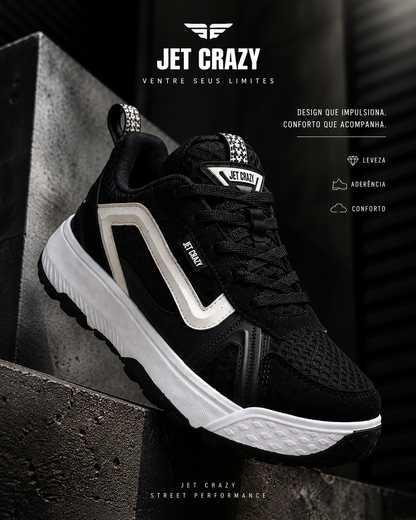 Tênis Jet Crazy Street Performance Preto/Branco – Masculino