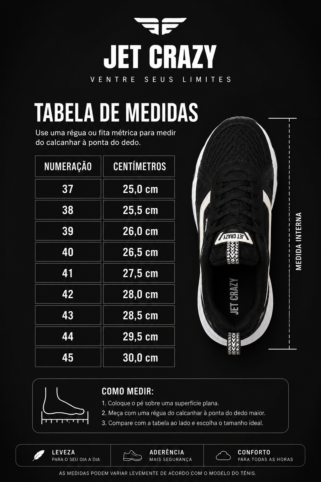 Tênis Jet Crazy Street Performance Preto/Branco – Masculino