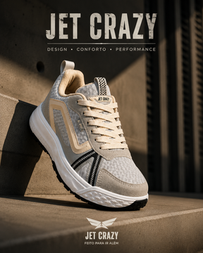 Tênis Jet Crazy Urban Trail Light Grey/Off White – Unissex