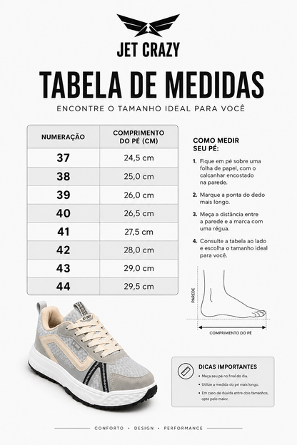 Tênis Jet Crazy Urban Trail Light Grey/Off White – Unissex