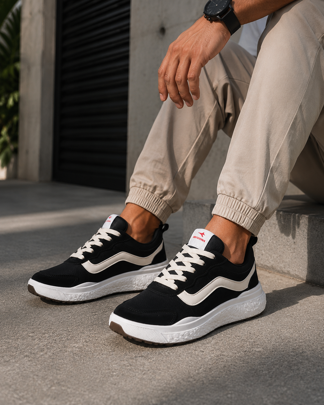 Tênis Ortotênis Foam Comfort Preto/Branco