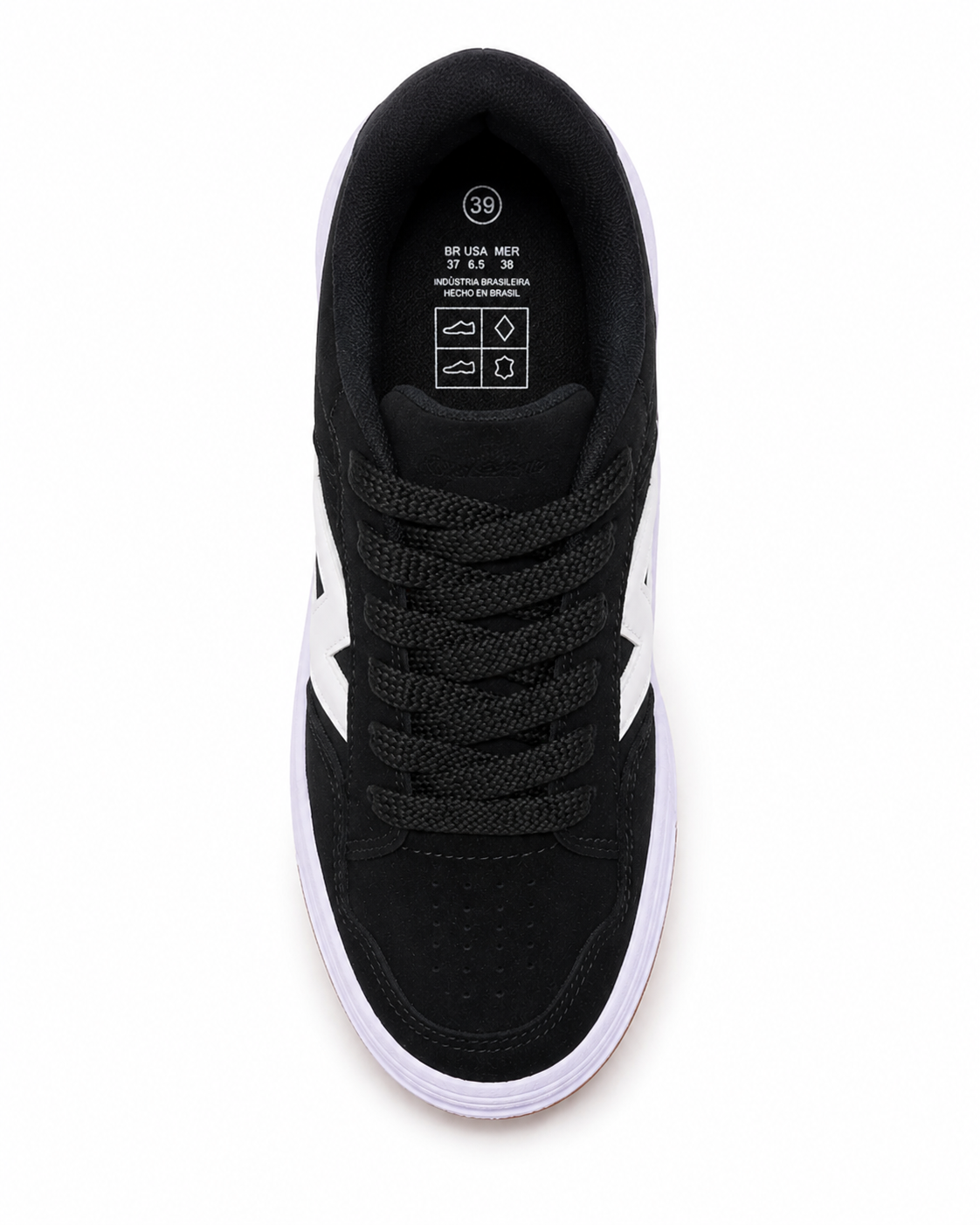 Tênis ÖUS Preto e Branco Skate Street Masculino