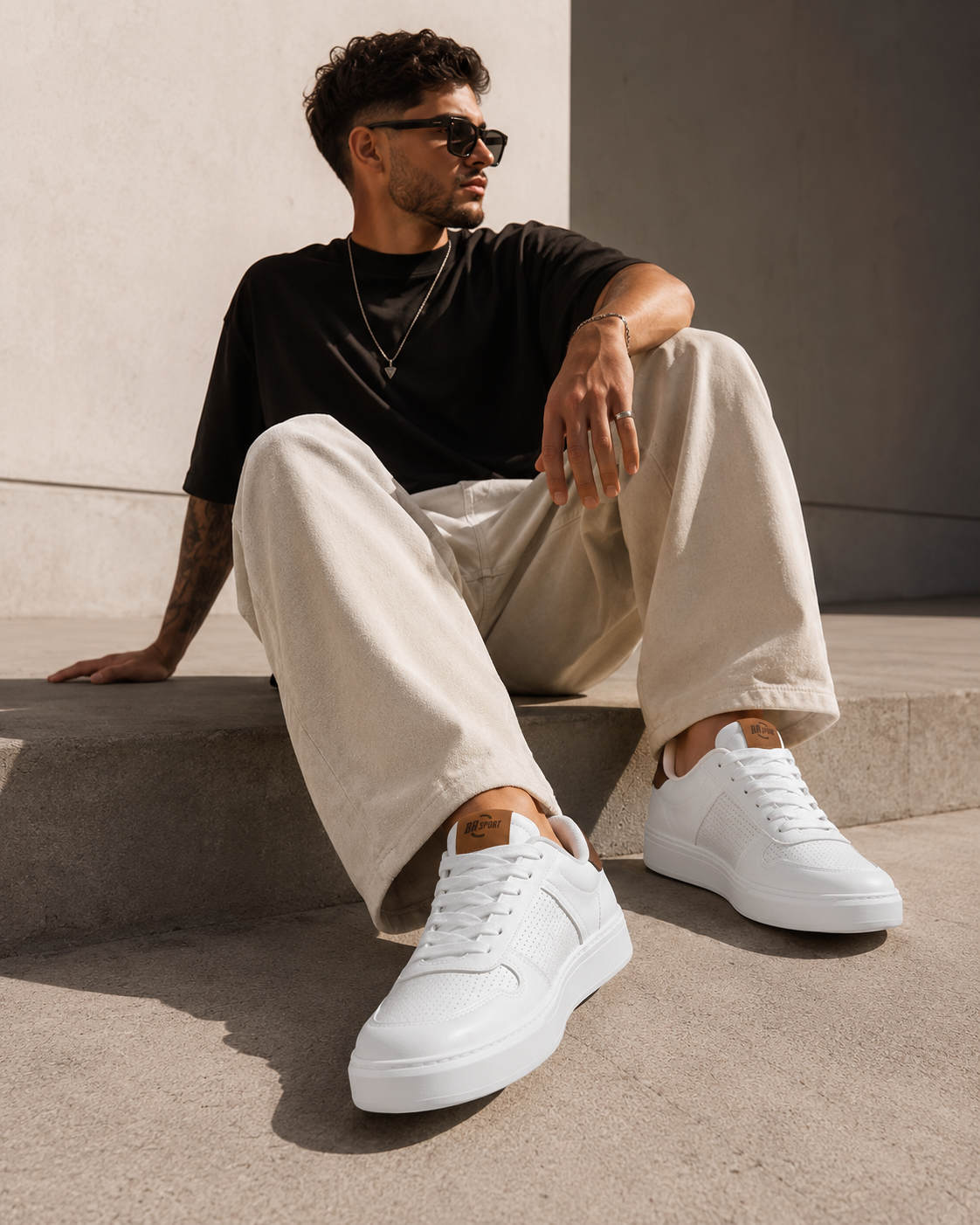Tênis Casual Veloce Urban Pulse White Camel