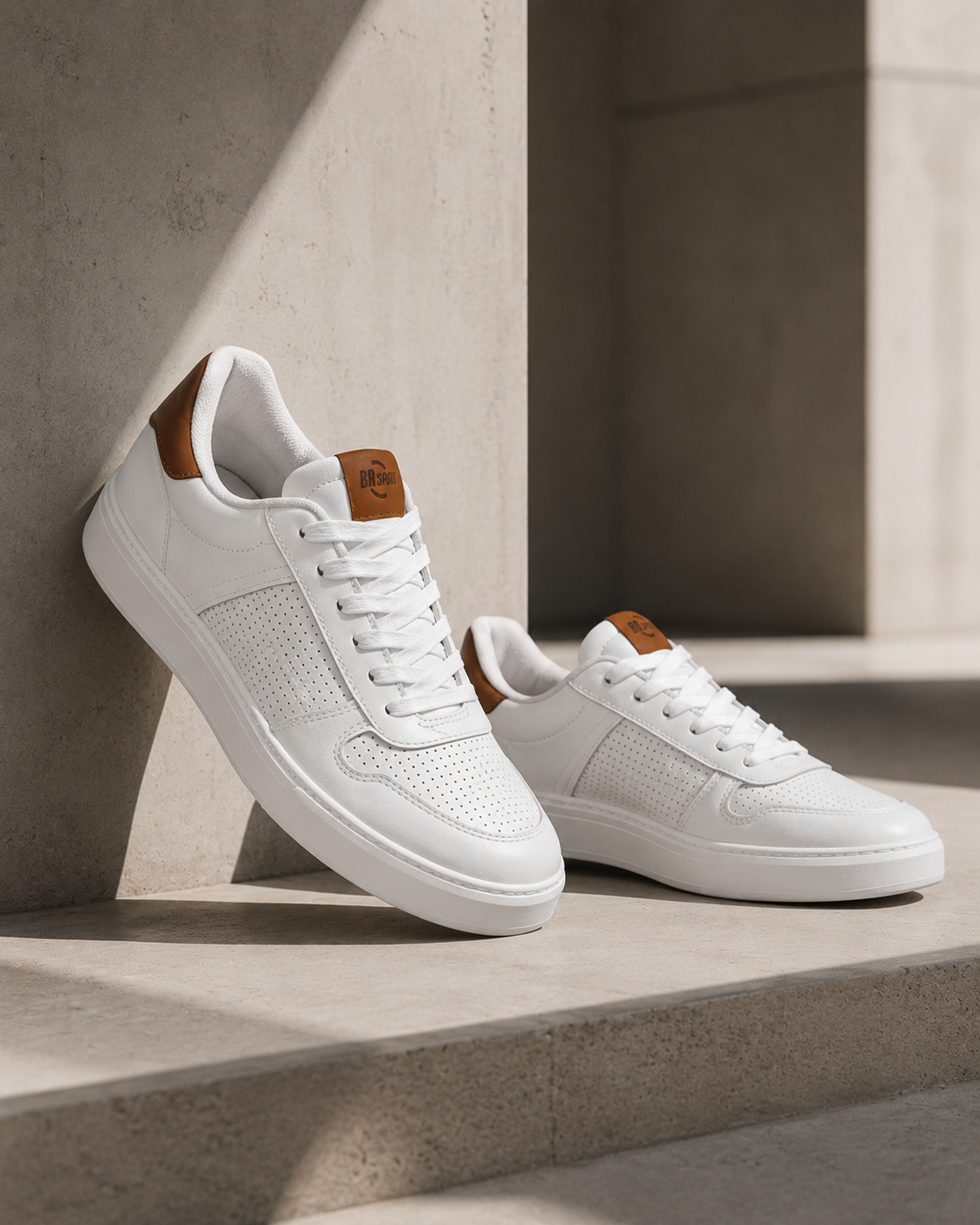 Tênis Casual Veloce Urban Pulse White Camel