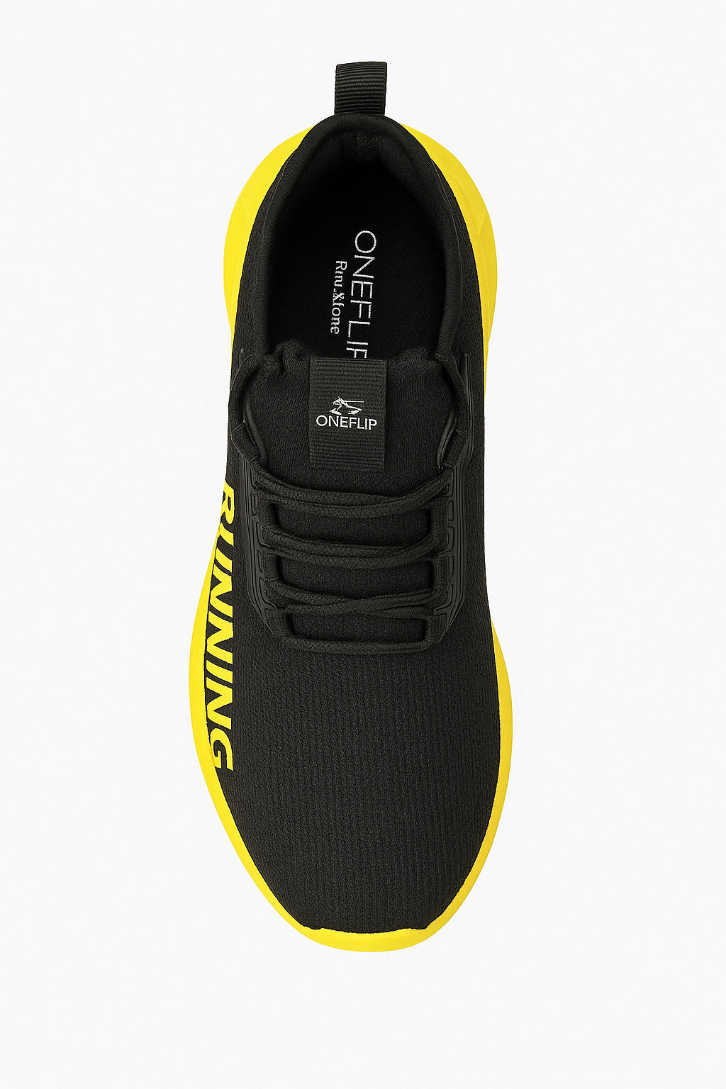 Tênis Masculino OneFlip JM008 Preto/Amarelo RUNNING