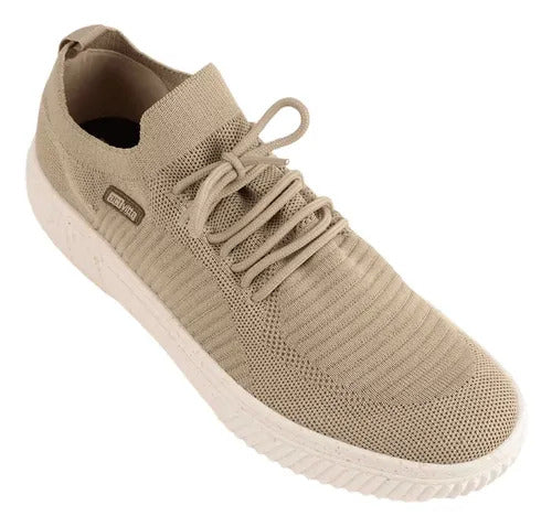 Actvitta Knit Flex Bege – Slip-On Masculino