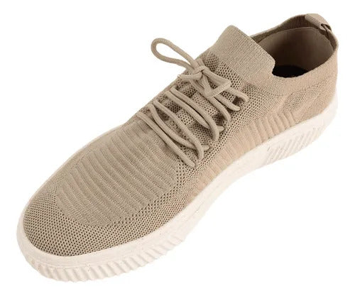 Actvitta Knit Flex Bege – Slip-On Masculino
