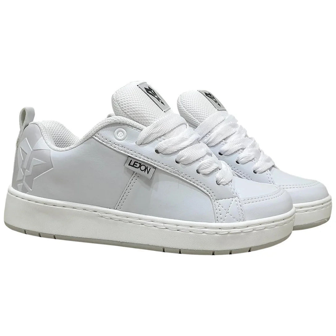 Tênis Lejon LJSC0006 Branco/Gelo – Casual Premium Minimalista