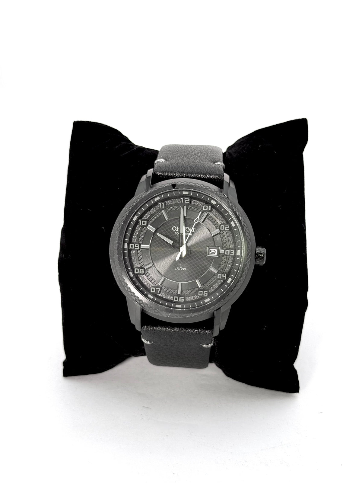 Relógio Orient Masculino Quartz – Grafite com Pulseira de Couro – 50m
