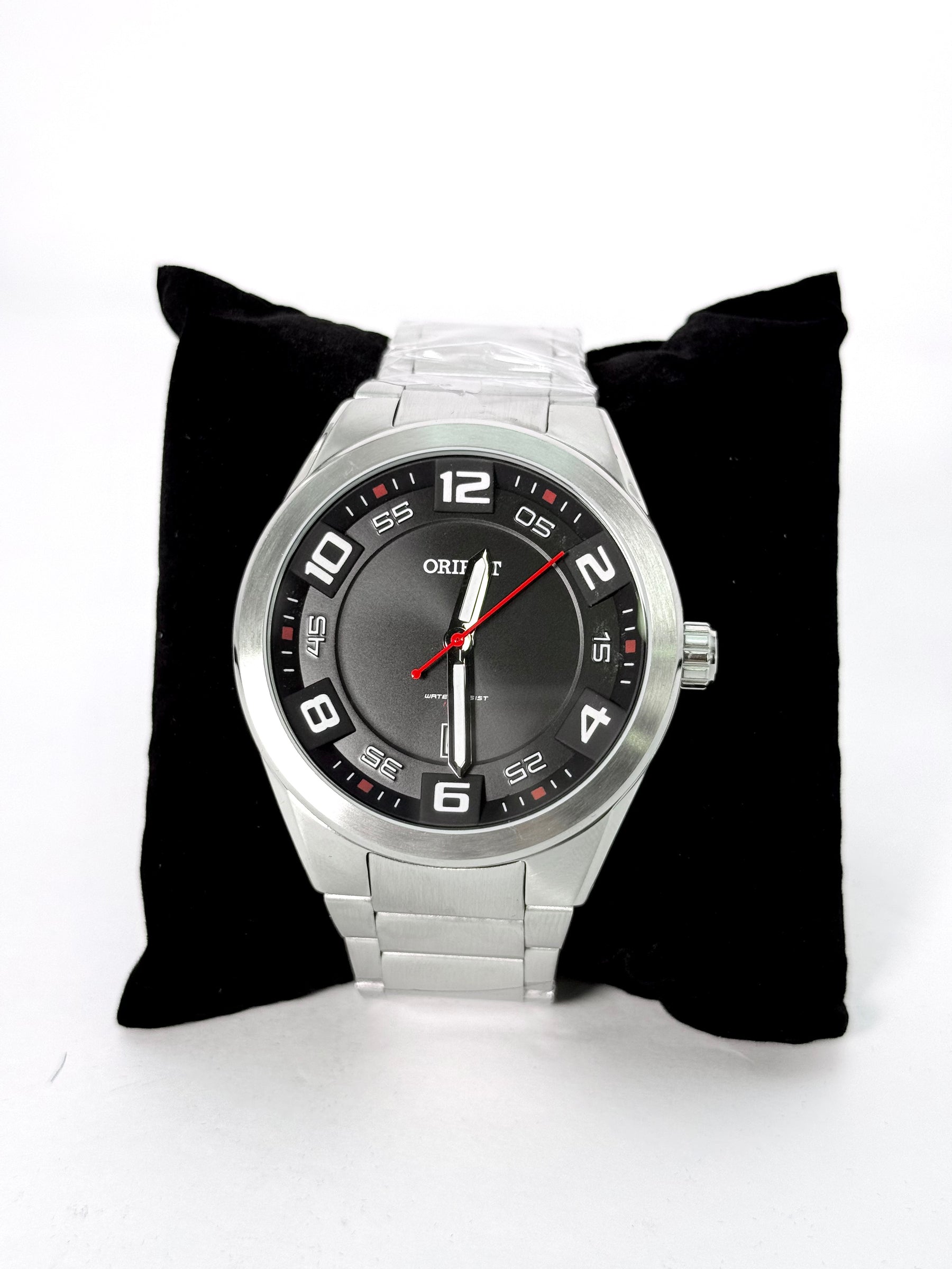 Relógio Orient Masculino Aço Inox Preto com Calendário