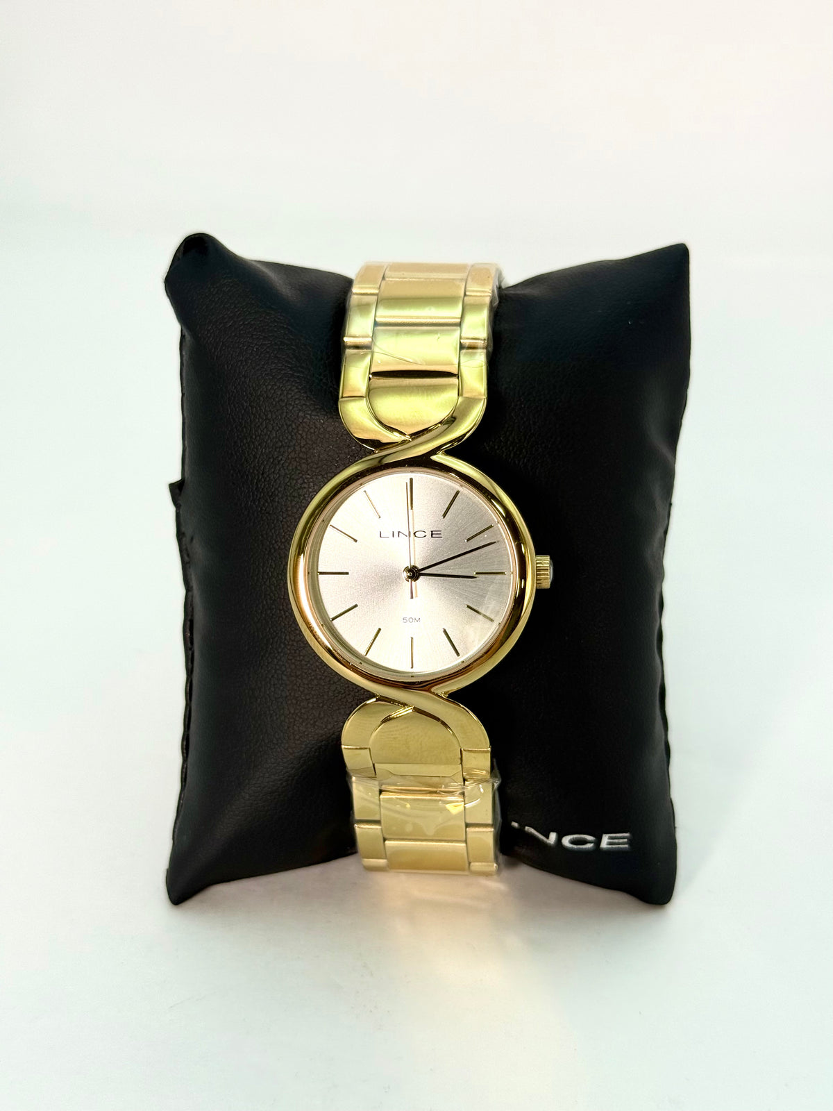 Relógio Feminino Lince Dourado – Analógico com Pulseira Elegante (50 m)