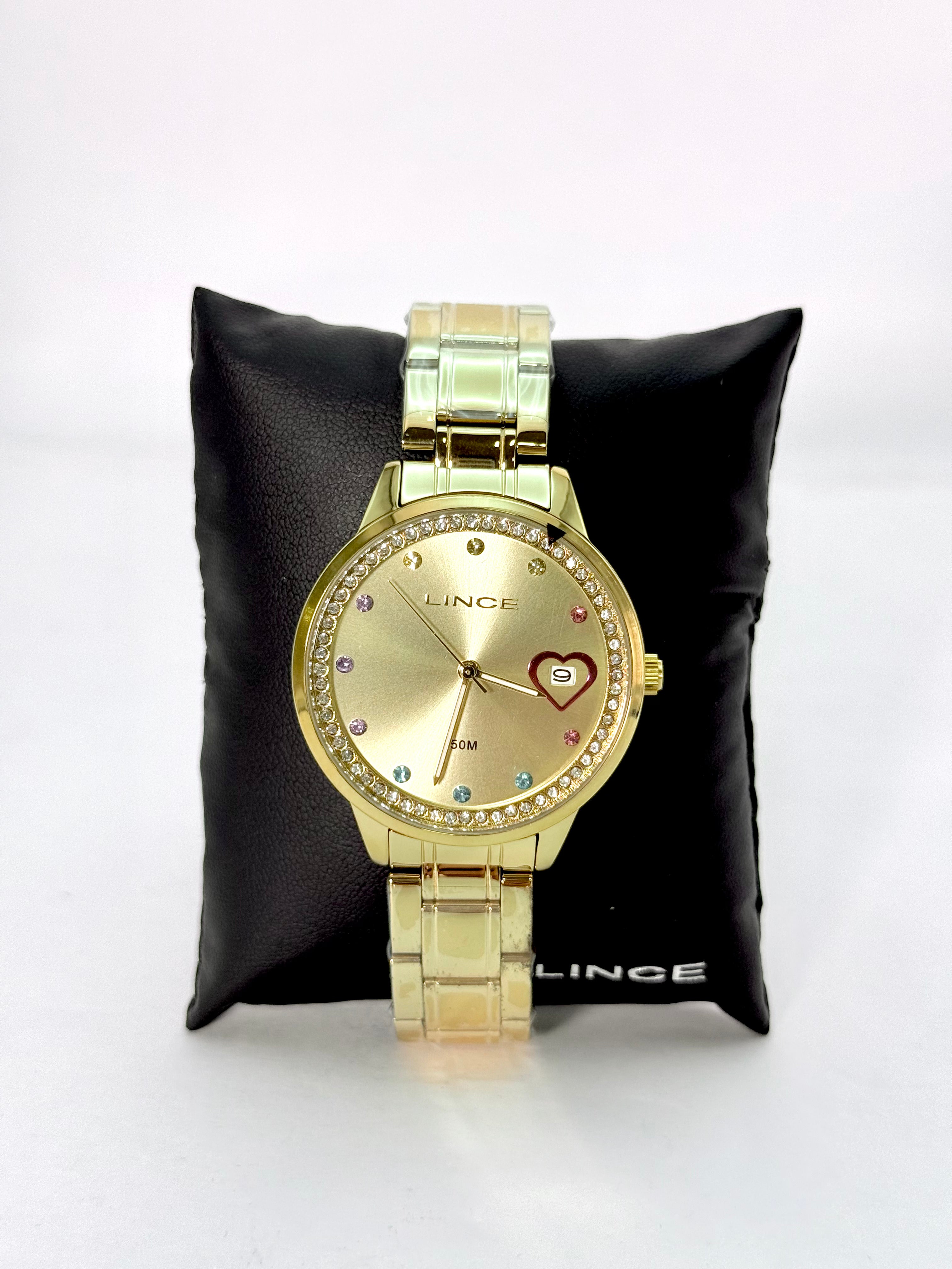 Relógio Lince Funny Feminino Analógico  Dourado