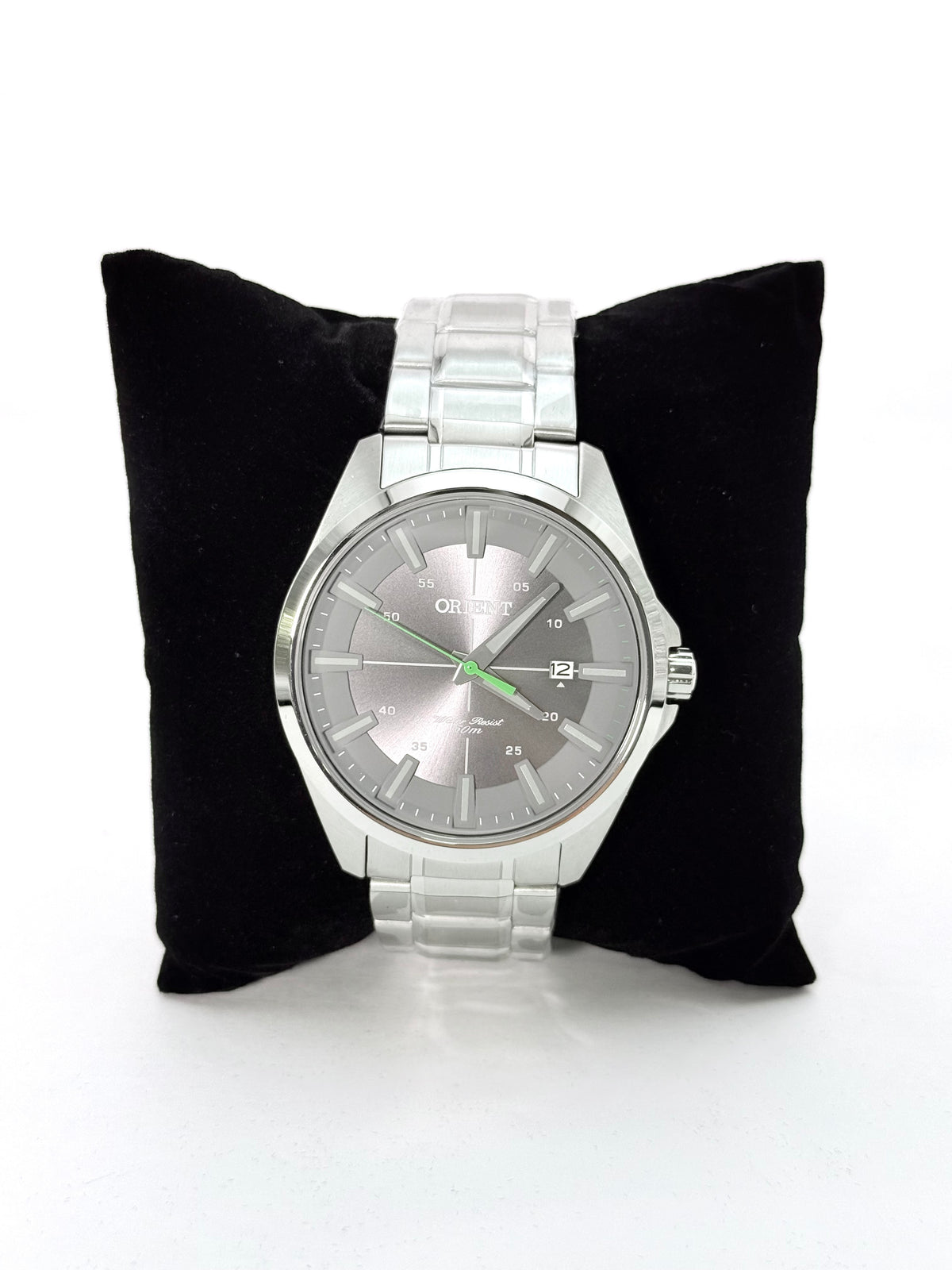 Relógio Orient G1SX Masculino Aço Inox Mostrador Cinza Quartz