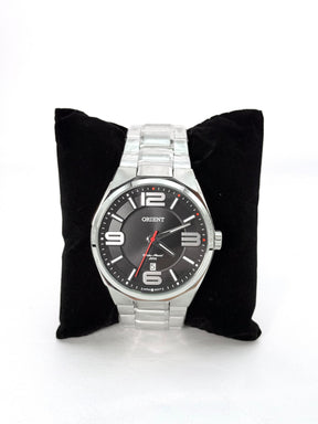 Relógio Orient Masculino Aço Inox Preto com Calendário