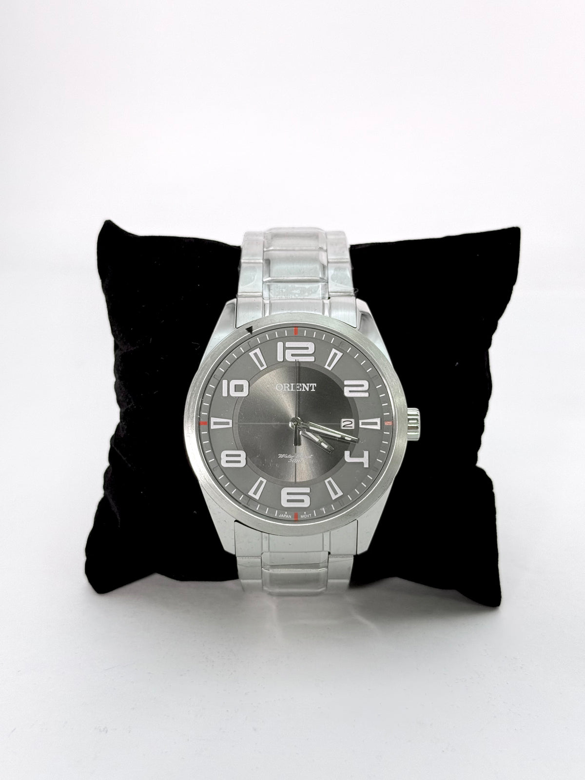 Relógio Orient Masculino G2SX Aço Inox Grafite com Calendário
