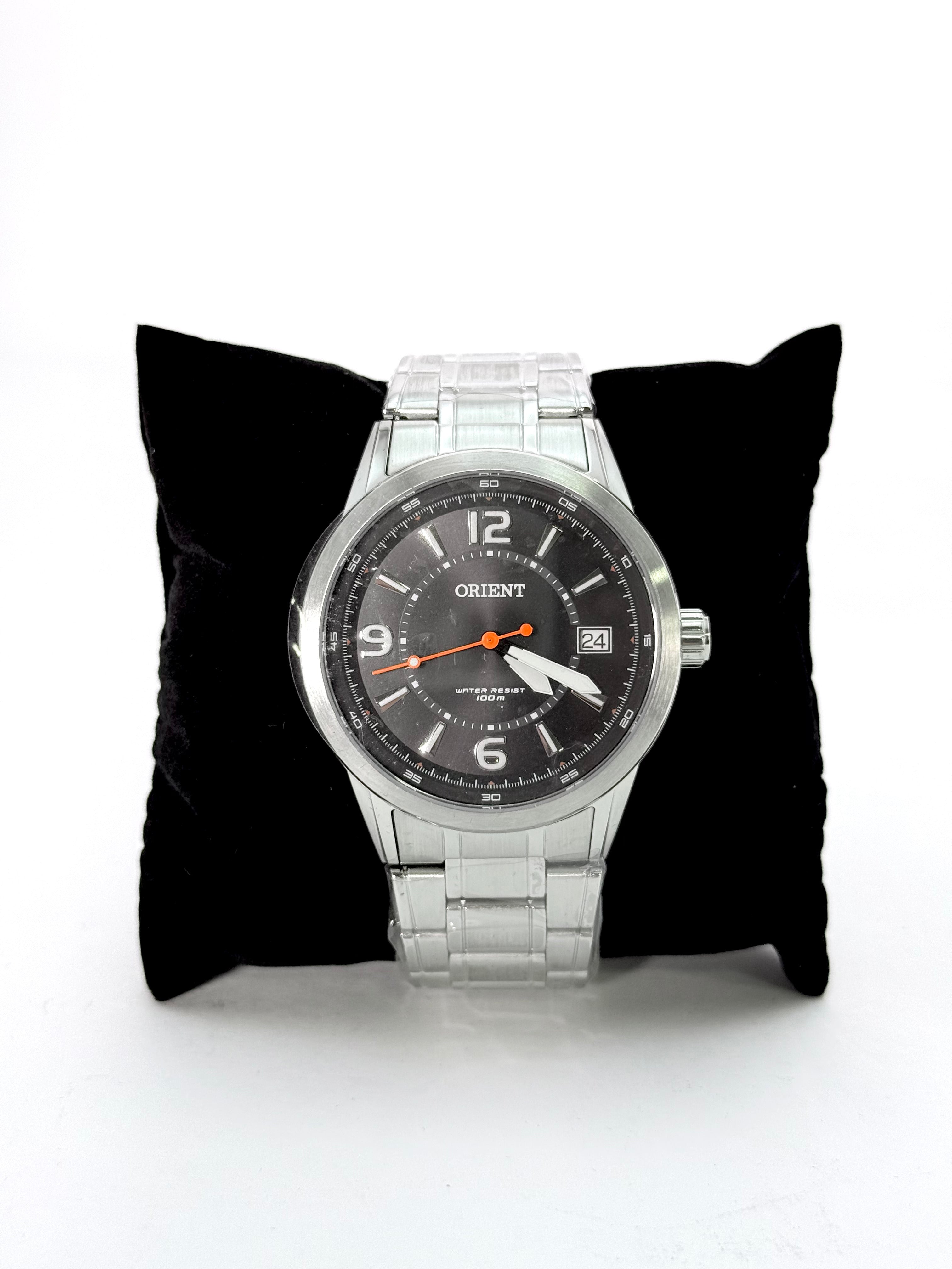 Relógio Orient Masculino Aço Inox Preto – Water Resist 50m