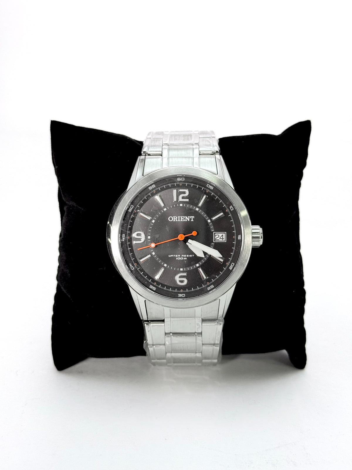 Relógio Orient Masculino Aço Inox Preto – Water Resist 50m