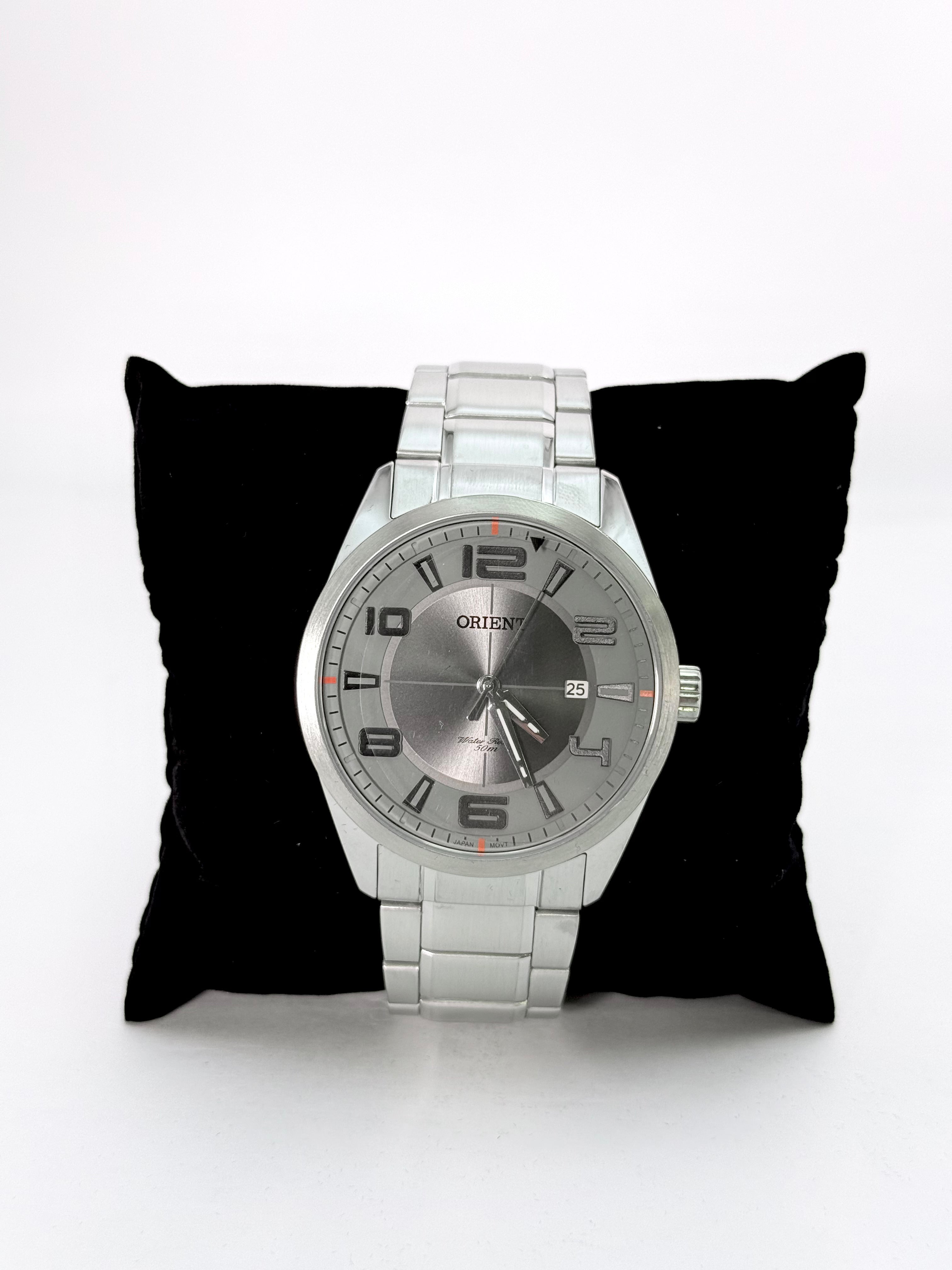 Relógio Orient Masculino Aço Inox Cinza