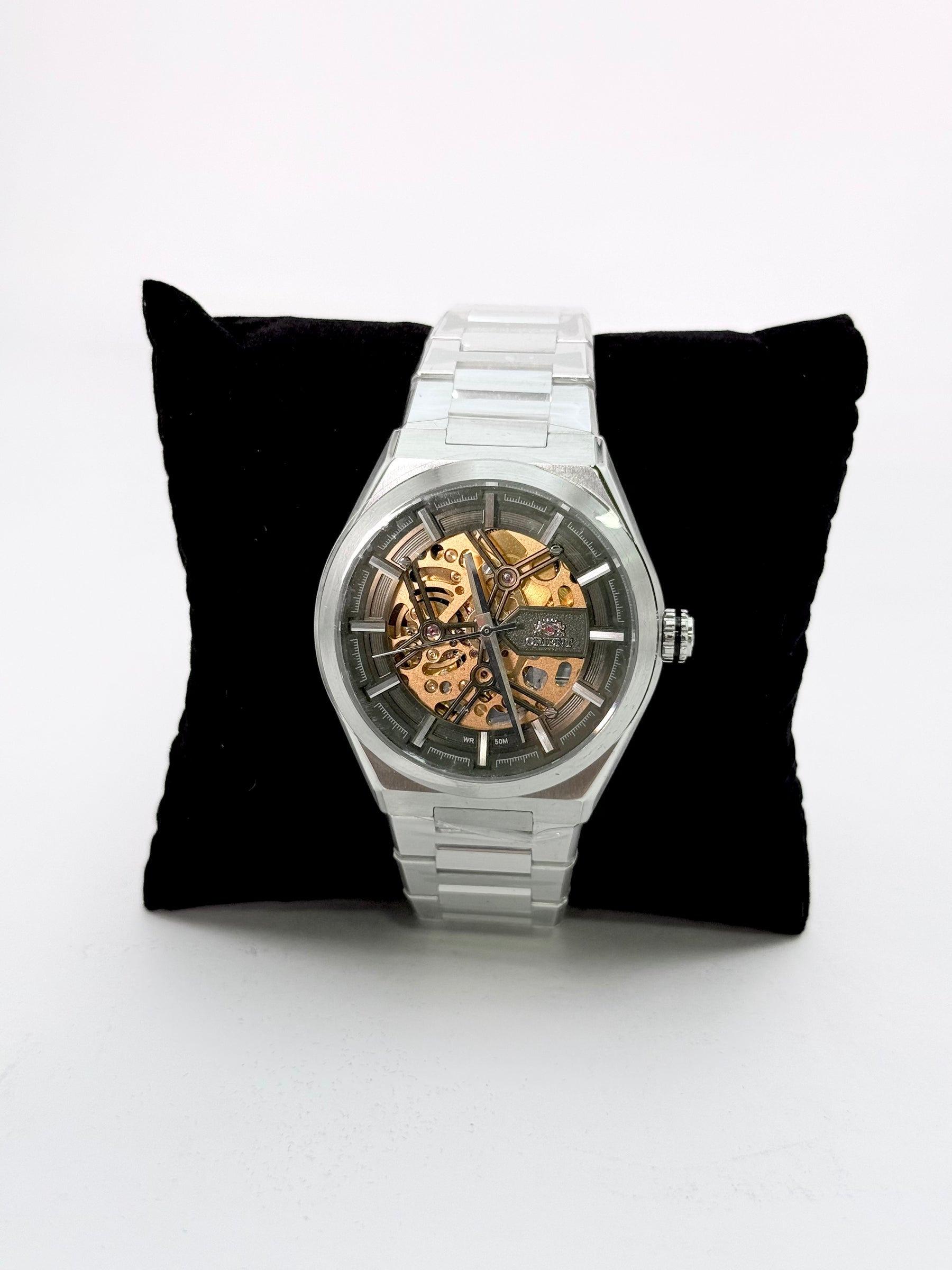Relógio Orient Masculino RA‑AG0005G10B – Open Heart / Skeleton