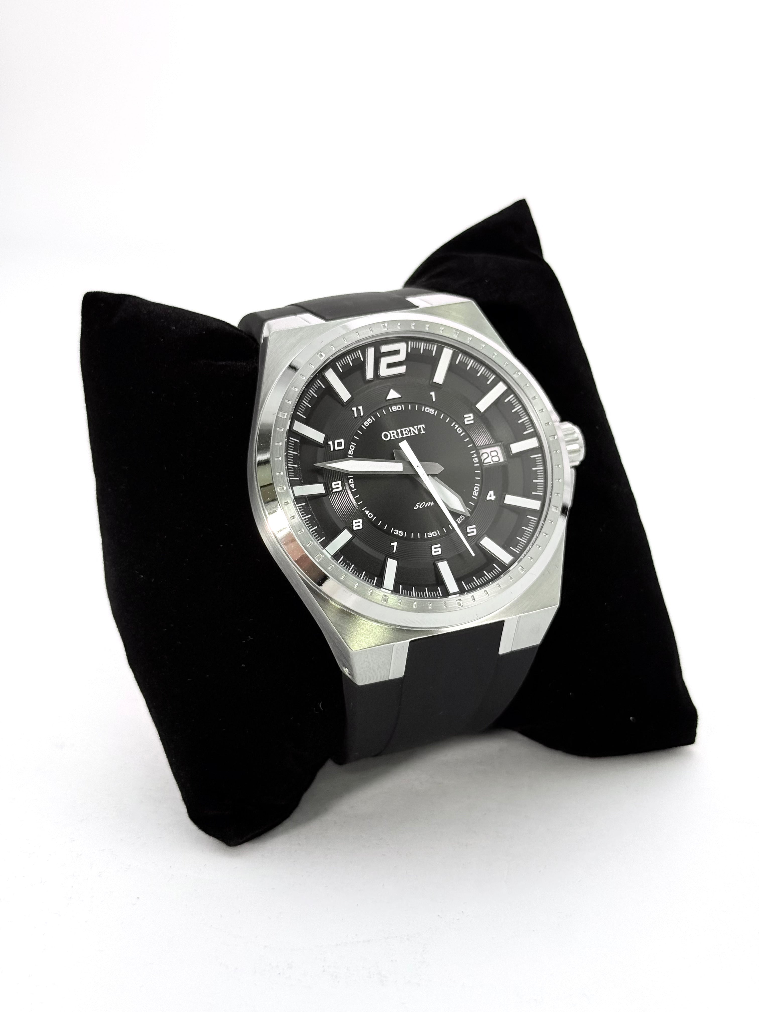 Relógio Orient Masculino – Esportivo com Pulseira de Silicone Preto