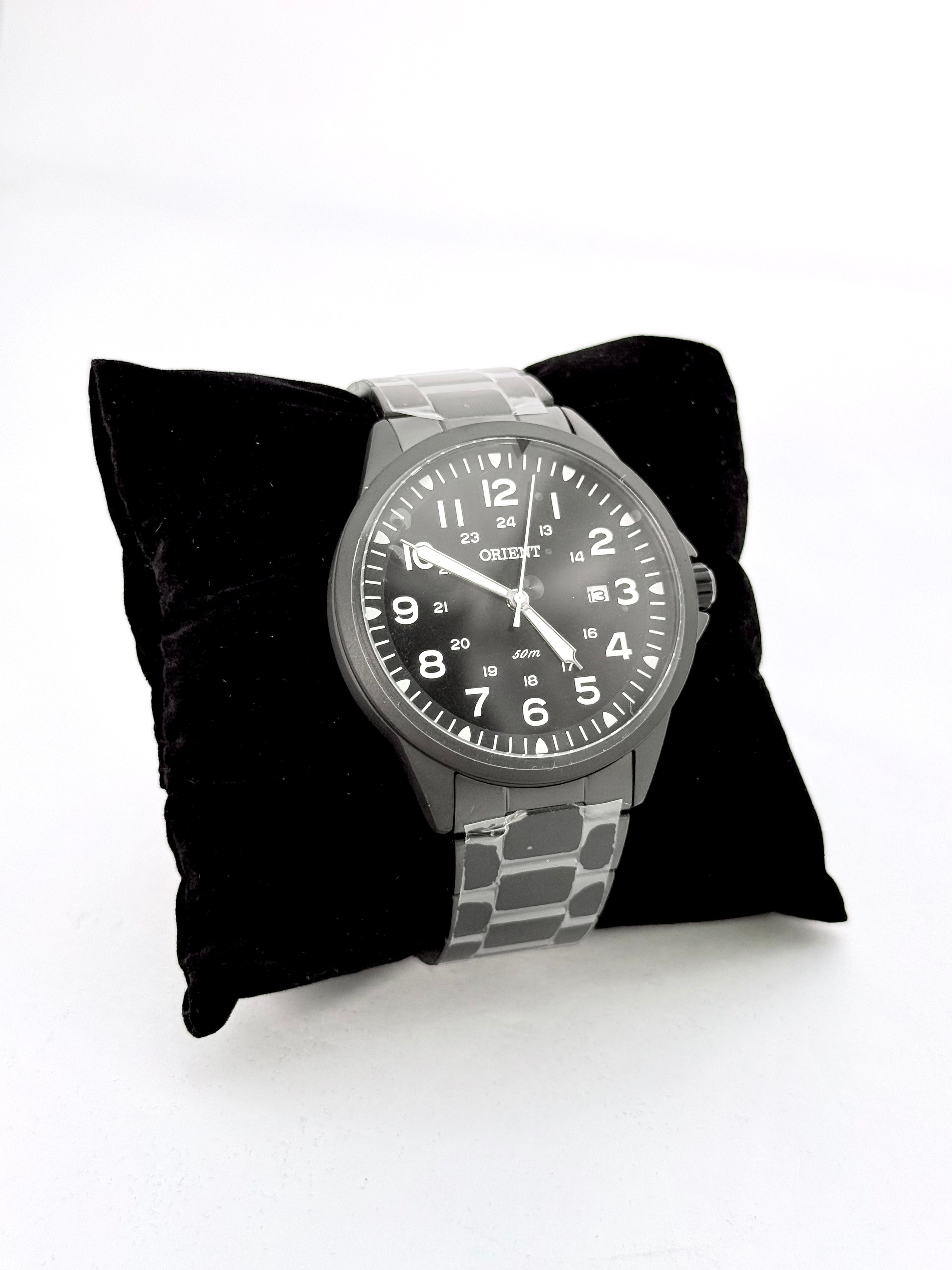Relógio Orient Masculino – Esportivo com Pulseira de Silicone Preto