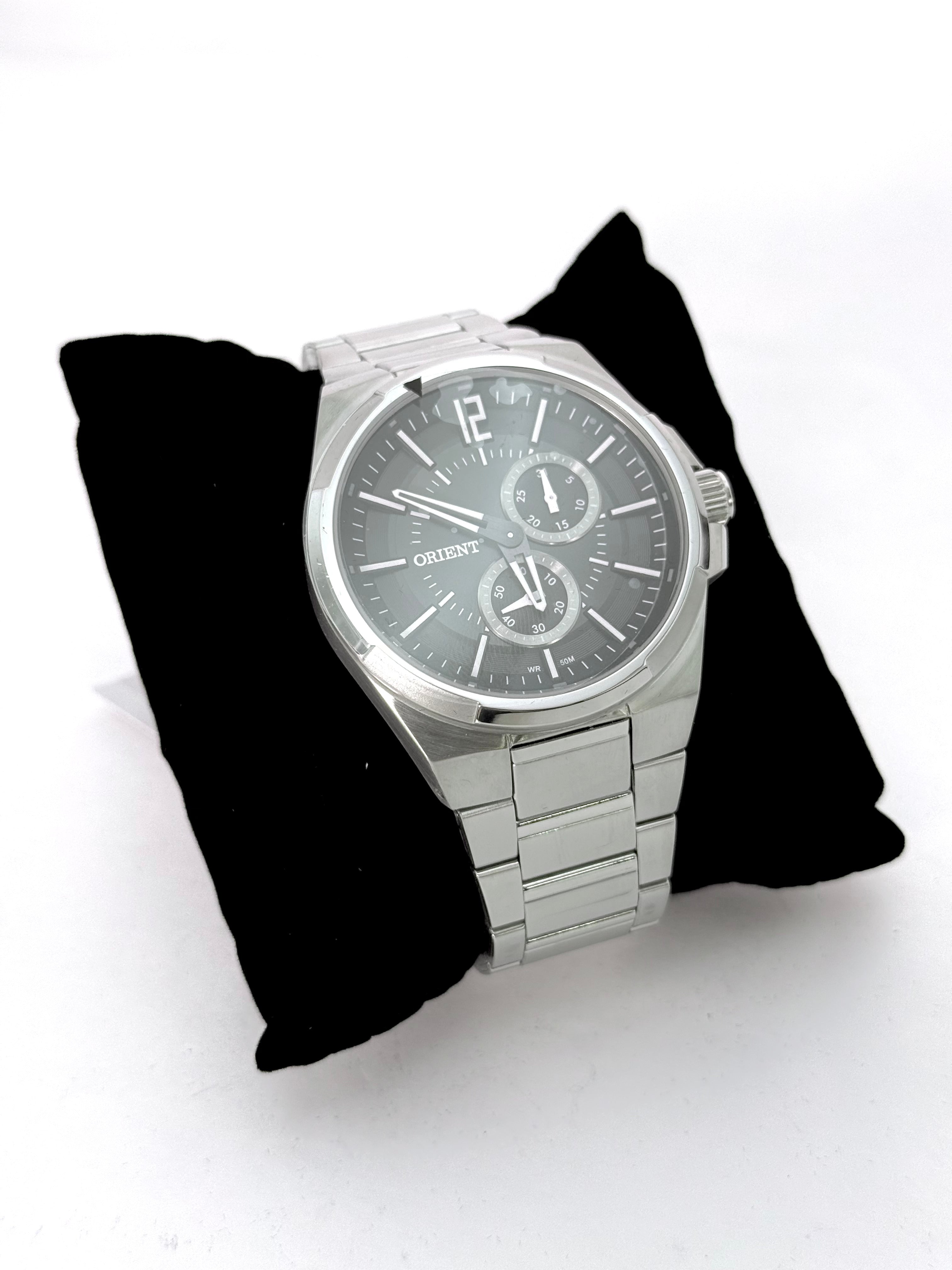 Relógio Masculino Aço Inox com Calendário