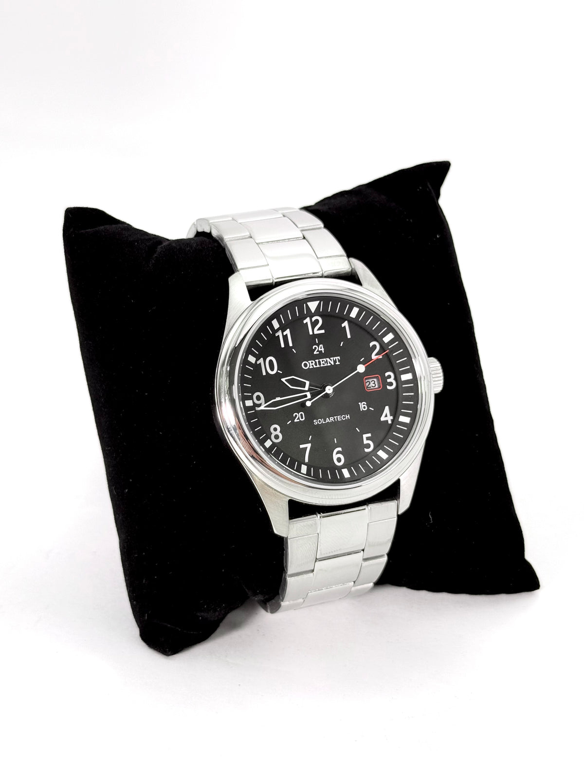 Relógio Orient Masculino Solartech – Aço Inox Preto