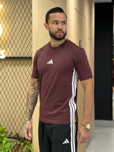 Camiseta Masculina Adidas Manga Curta 3 Stripes