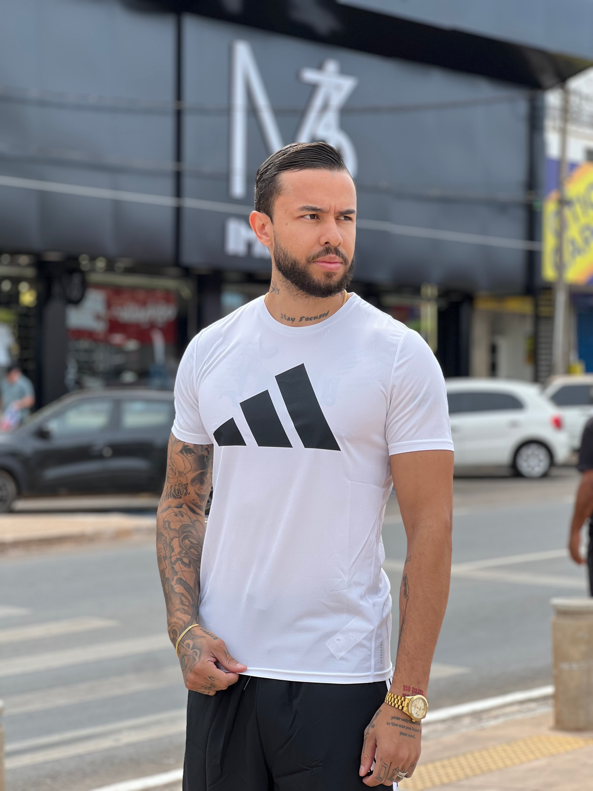 Camiseta Masculina Adidas Manga Curta Run It