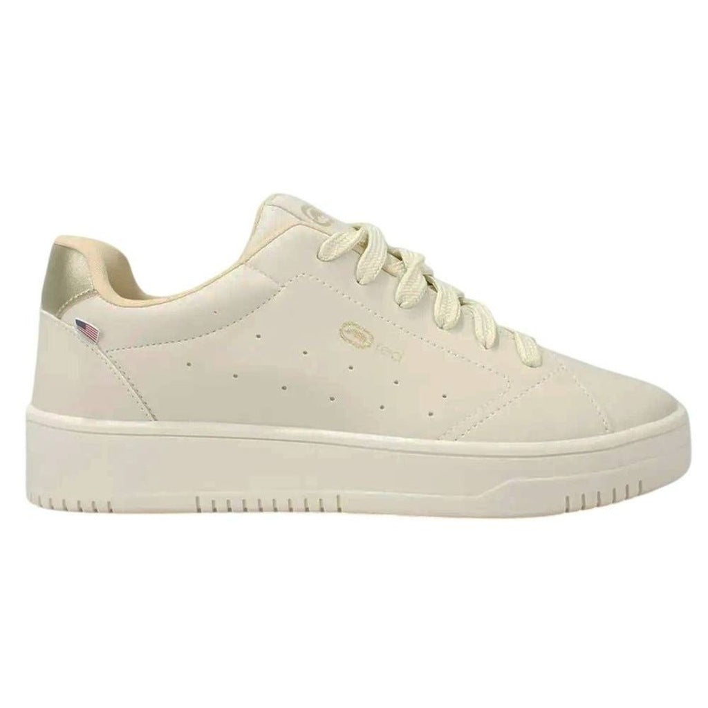 Tênis Ecko ECATL03 Off White com Detalhes Dourados – Casual Premium