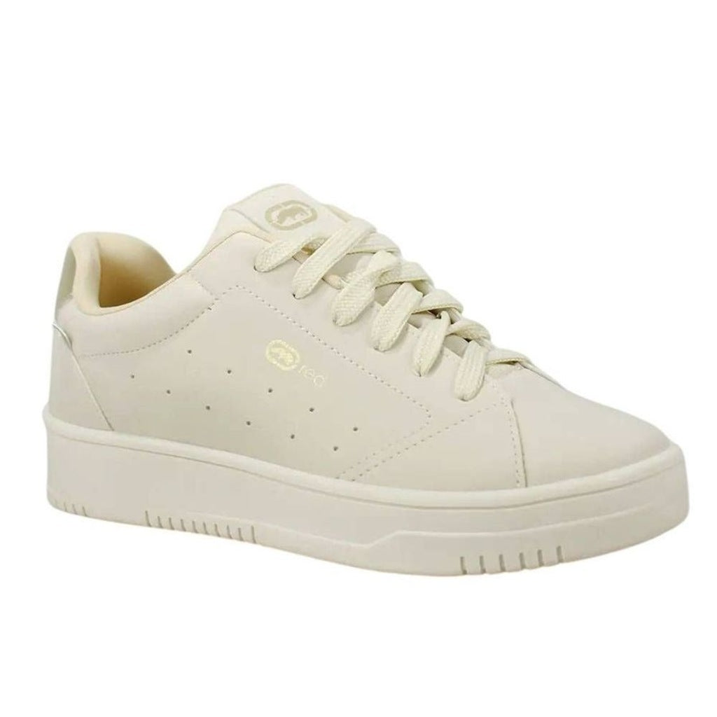 Tênis Ecko ECATL03 Off White com Detalhes Dourados – Casual Premium
