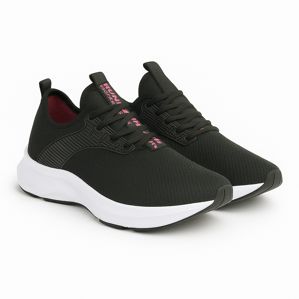 Tênis Feminino OneFlip JF009 Preto/Pink RUNNING